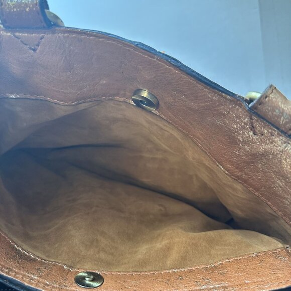 Patricia Nash Womens Leather Purse Embroidered Brown Boho Crossbody Handcrafted - Picture 10 of 13